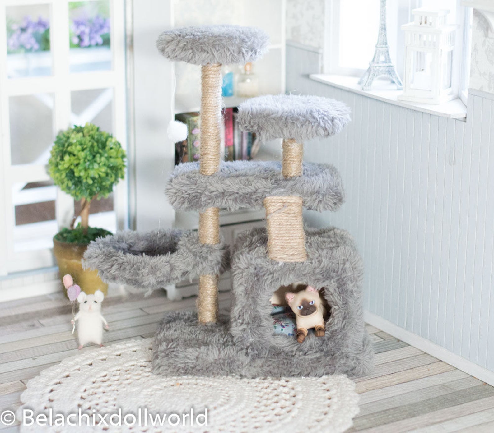 14 or 1/6 Miniature Cat Tree Miniature Cat Toy Miniature Etsy