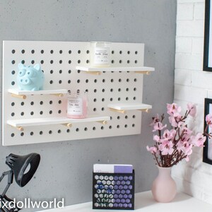 Miniature Peg Board, Dollhouse Pegboard, Miniature Wall Shelf ...