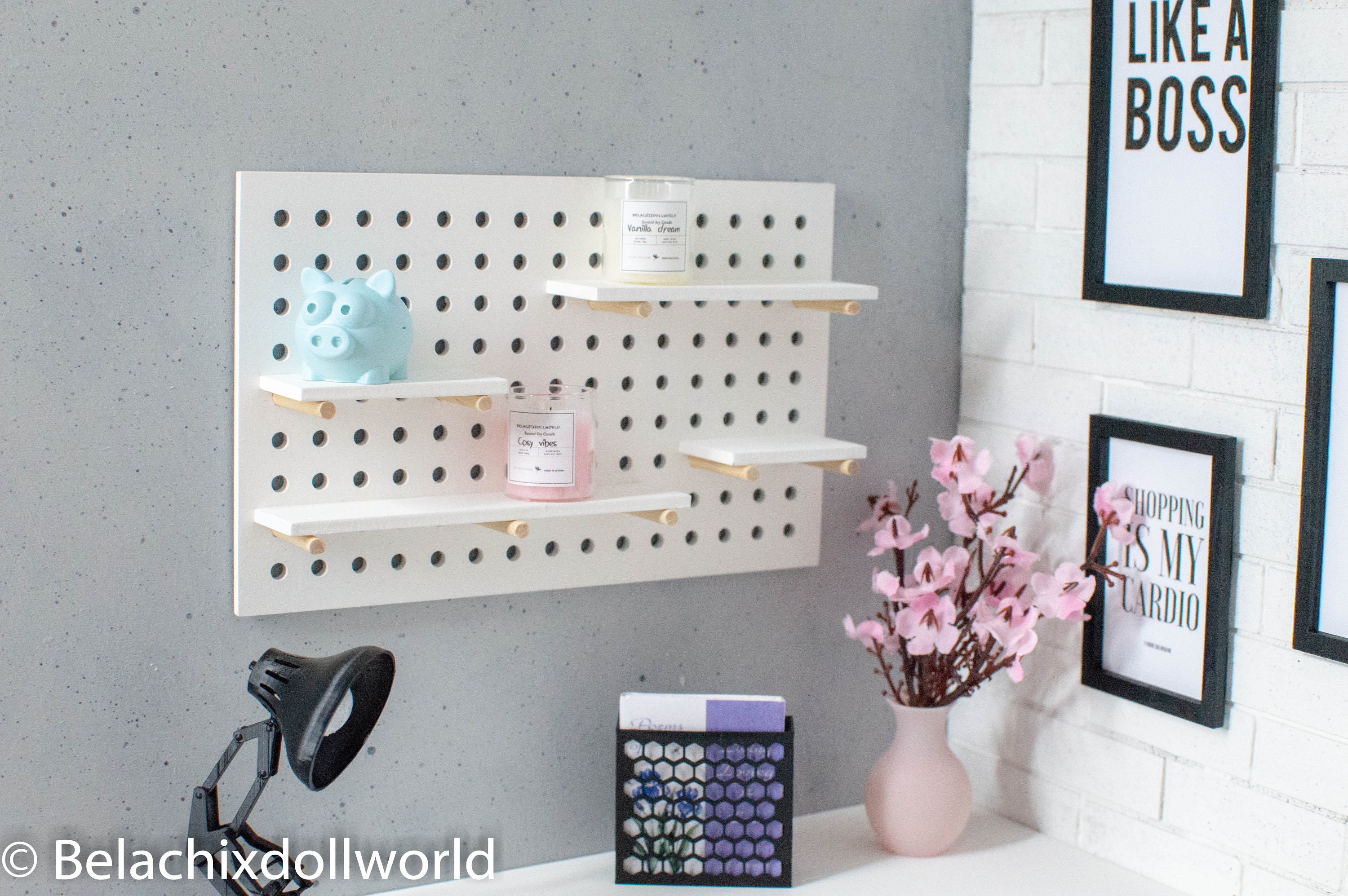 Miniature Peg Board Dollhouse Pegboard Miniature Wall Shelf - Etsy UK