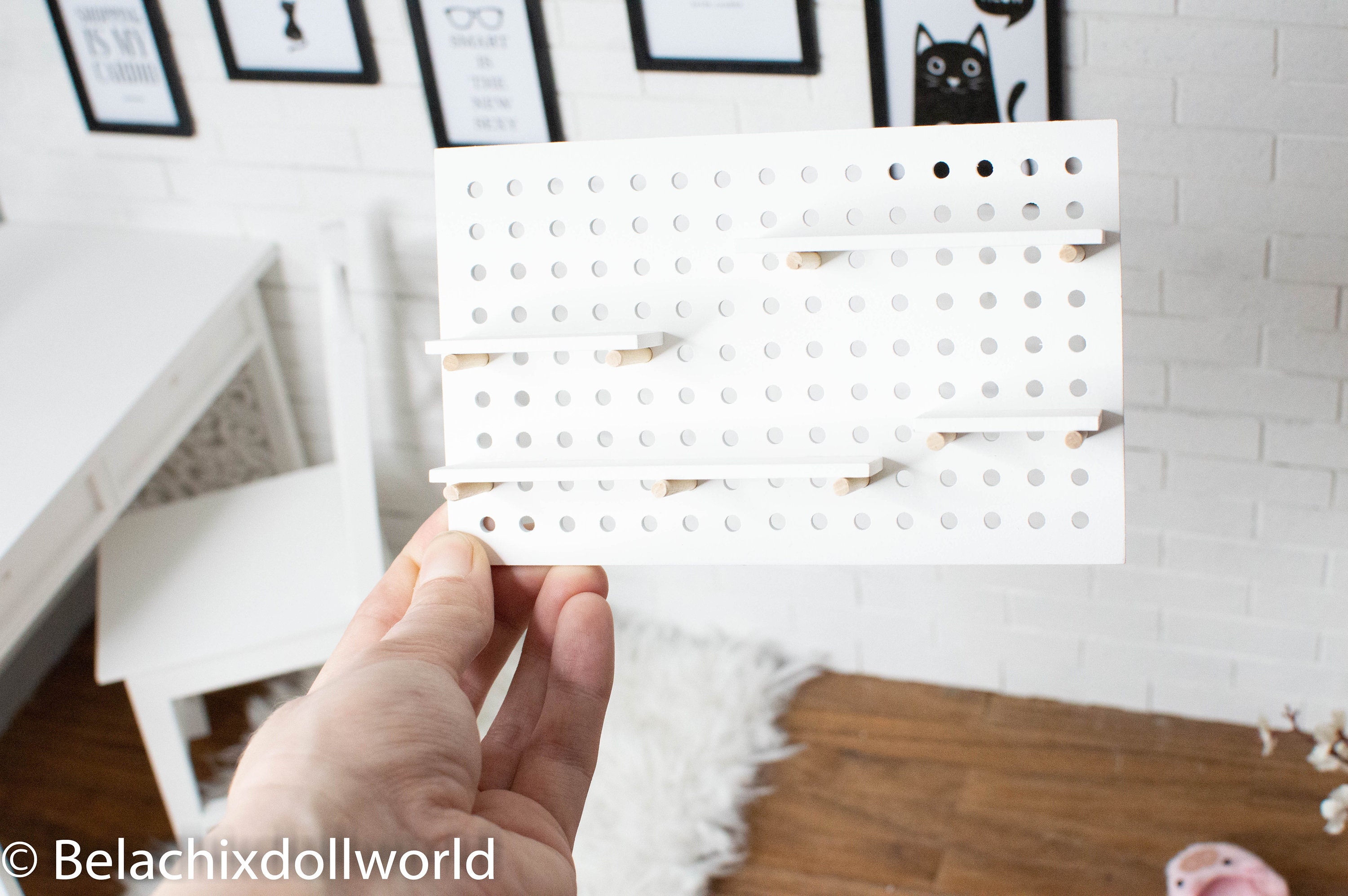 Miniature Peg Board Dollhouse Pegboard Miniature Wall Shelf - Etsy UK
