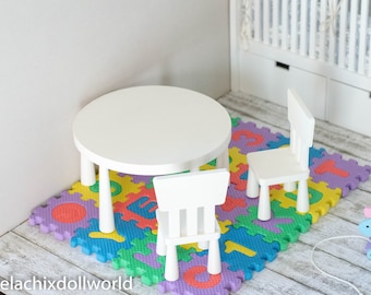 gallon compact doen alsof Miniature Mammut Table and Chairs Ikea Mammut Dollhouse - Etsy Israel