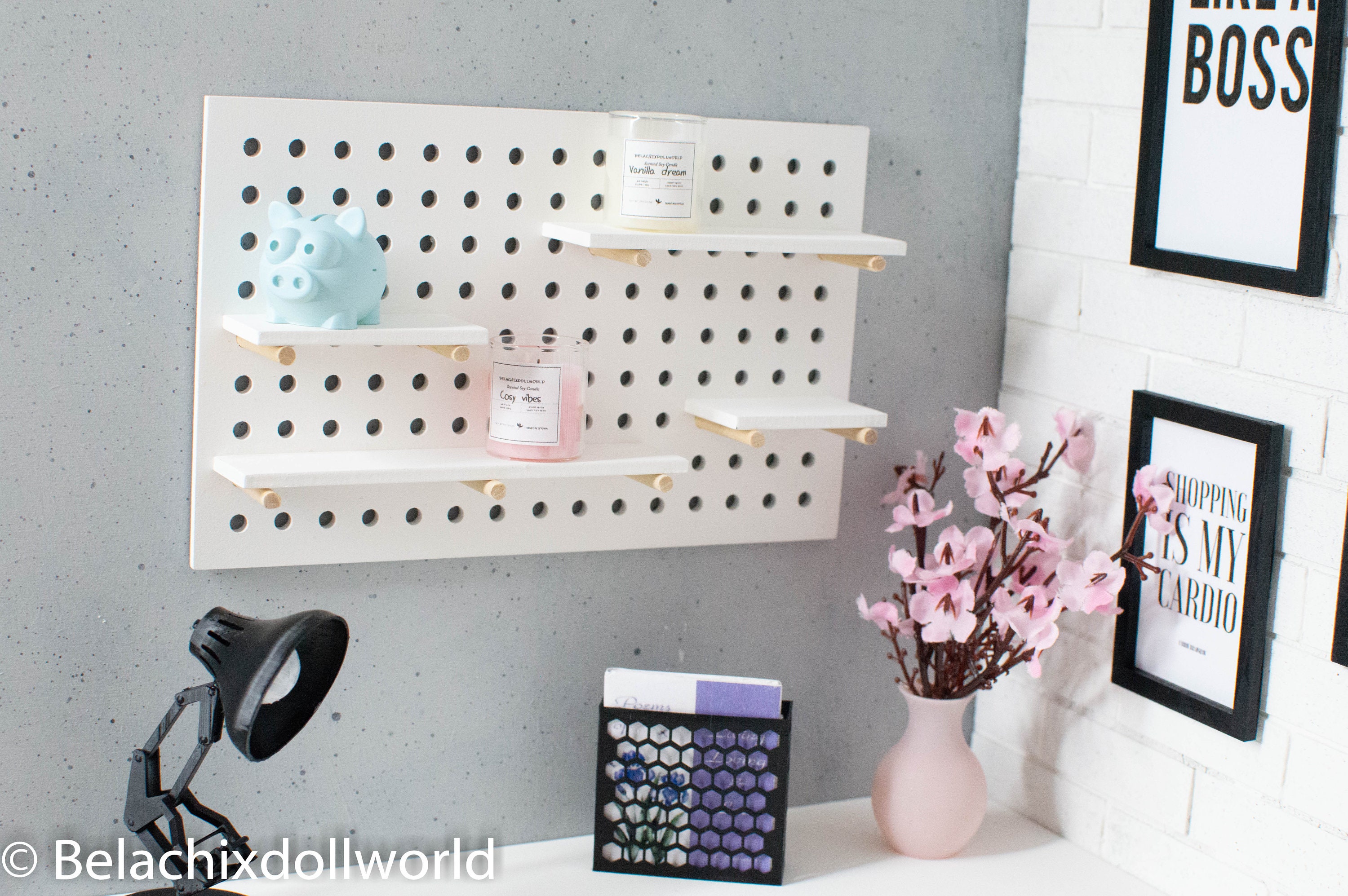Miniature Peg Board Dollhouse Pegboard Miniature Wall Shelf - Etsy UK