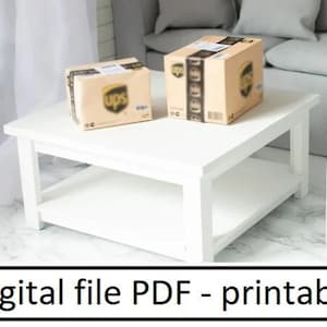 1/4, (works also in 1/6) miniature shipping box, dollhouse printable,  dollhouse shipping box,  dollhouse miniature, digital PDF file