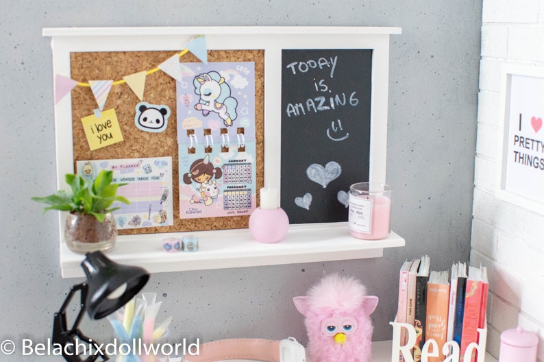 Miniature Chalkboard Miniature Bulletin Board Miniature Etsy