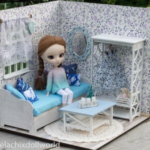 Optional KIT. 1/6 miniature coffee table BJD , tonner furniture, diorama dollhouse image 3