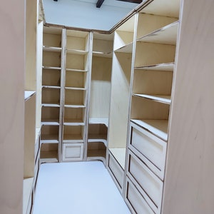 Cabina armadio in miniatura 1/4, guardaroba minimalista per bambole, BJD, MSD, mobili per bambole, diorama, casa delle bambole roombox