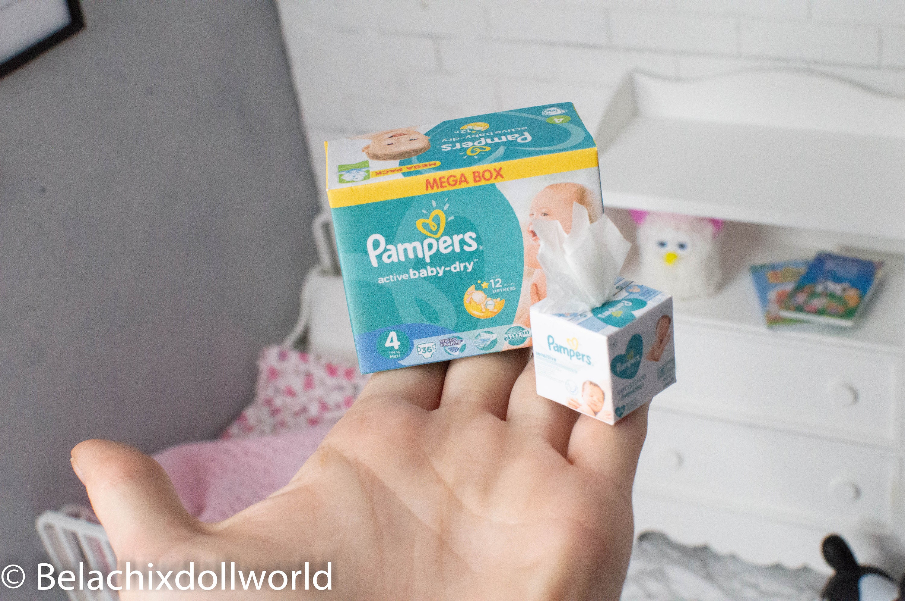 2 Pc Miniature Baby Nappies Box Miniature Diaper Box Etsy UK