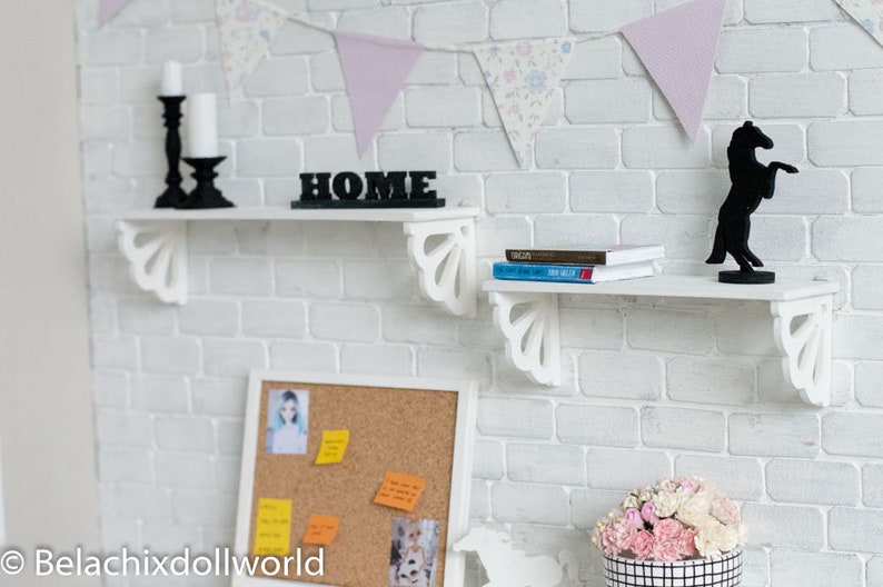 2 miniature wall shelves miniature wall shelf dollhouse Etsy