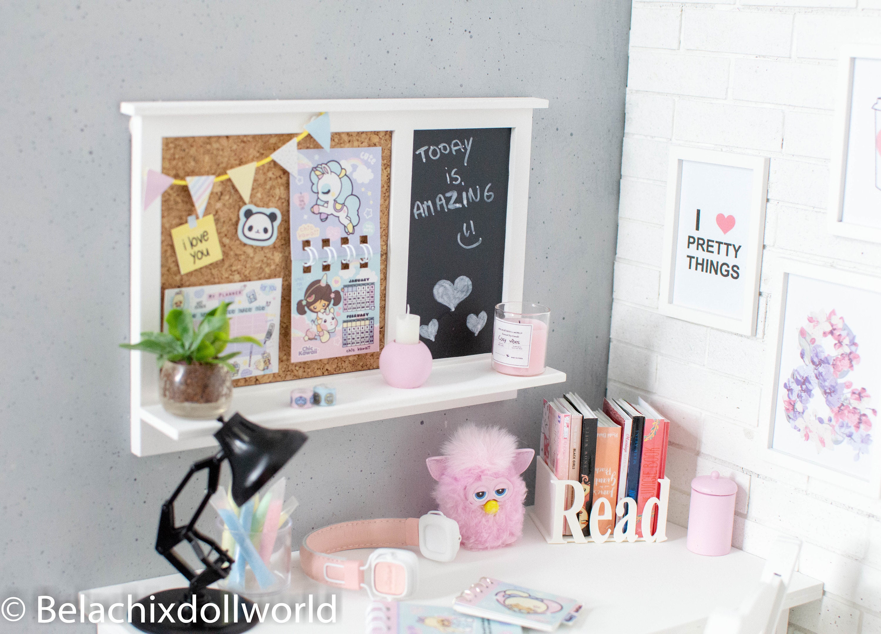 Miniature Chalkboard Miniature Bulletin Board Miniature Etsy