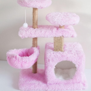 1:4 or 1/6, Cat tree climbing scratching post, doll cat accessories, dollhouse cat,  bjd cat,  elleocat,  eve the cat, diorama accessories