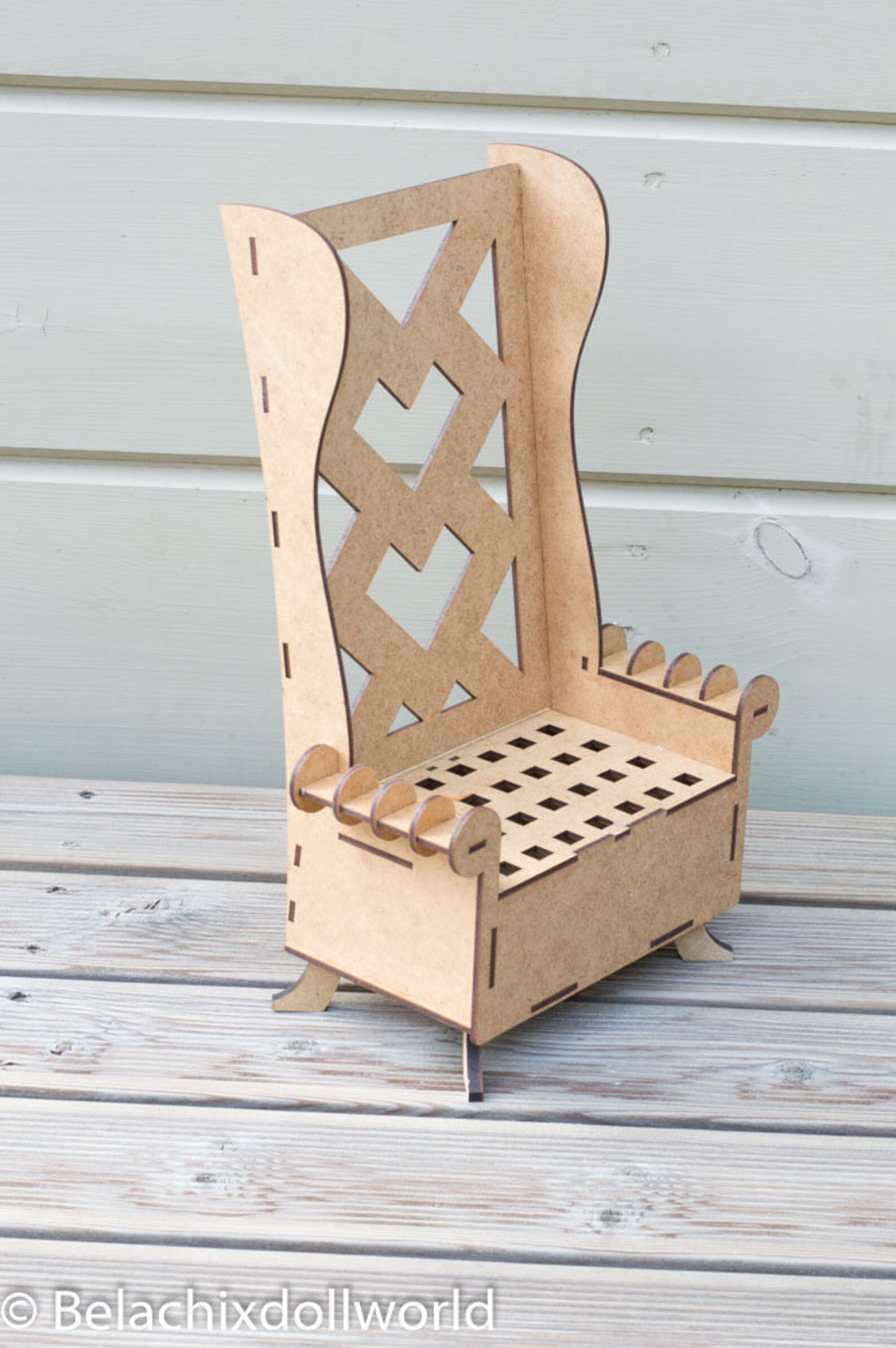 Diy Doll Furniture Miniature Armchair Super Villain Chair Etsy