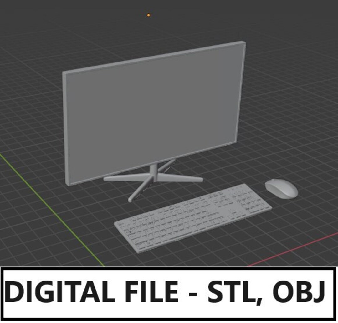 STL, OBJ, File ONLY, 1:4 Dollhouse Miniature, Dollhouse Computer ...