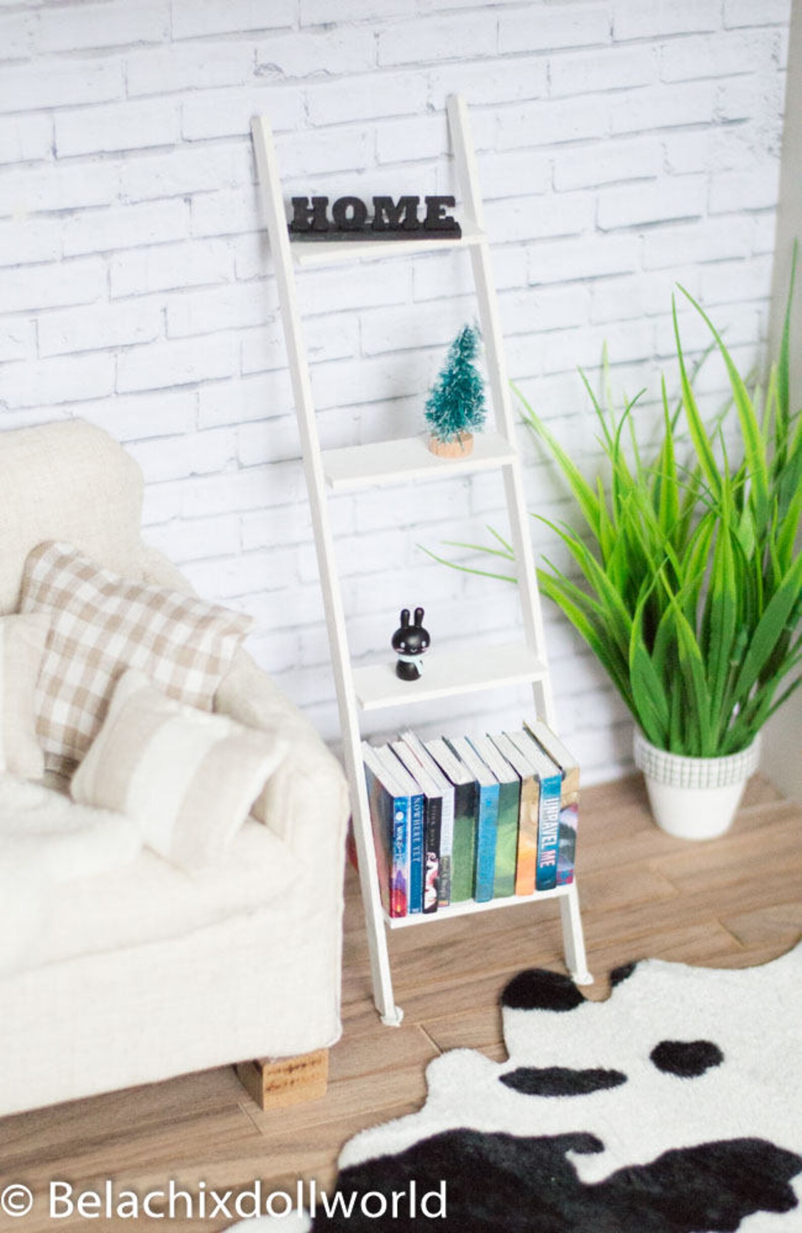 Miniature Ladder Shelf Ladder Shelf Dollhouse Shelf KIT Etsy