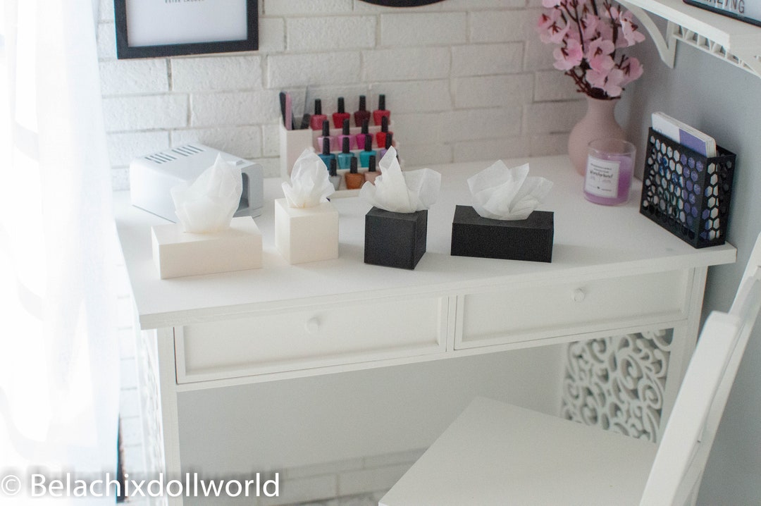 ミニチュアティッシュボックス1個、1/4または1/6、ミニチュア