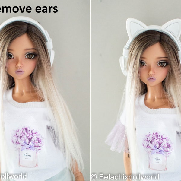 MSD miniature headphones, fit minifee and other dolls, who wear 7" wigs, msd, bjd, doll headphones, miniature headhones