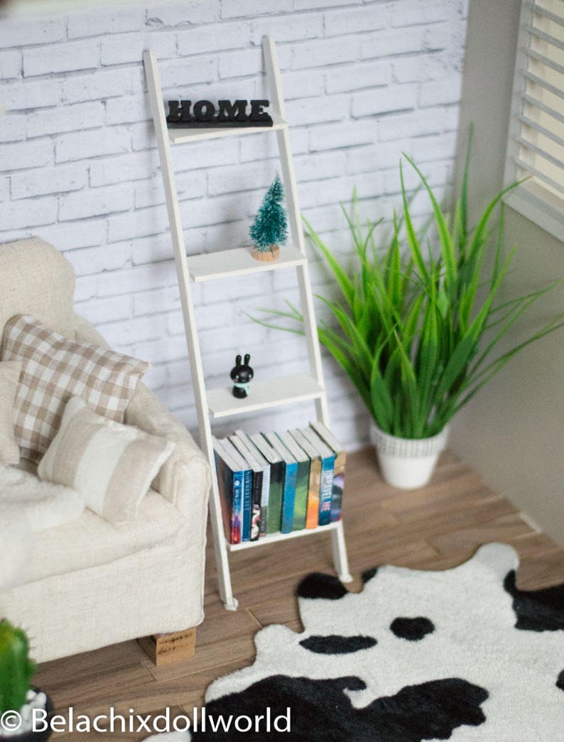 Miniature Ladder Shelf Ladder Shelf Dollhouse Shelf KIT Etsy