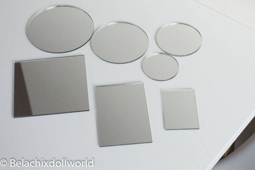 Miniature Mirror no Frame Custom Size Dollhouse Etsy