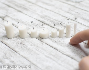 Miniature candle, dollhouse candle, fake candle, miniature candle, minifee accessories, BJD , MSD , dollhouse accessories