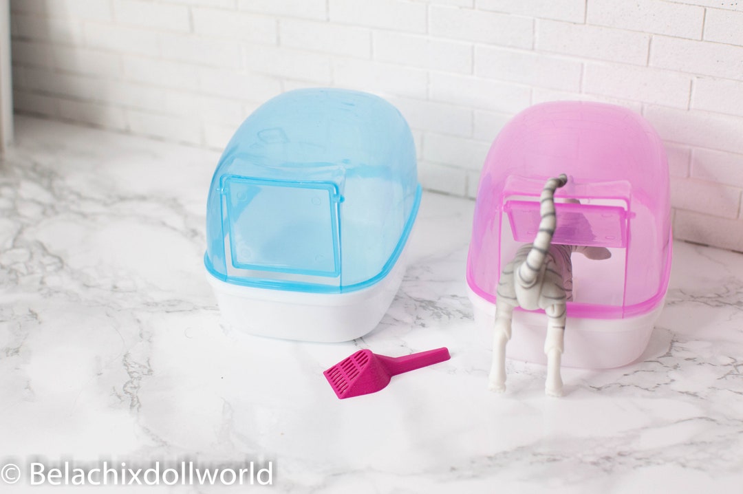 1:4 Miniature Cat Litter Box + Scoop, , Miniature Cat Accessories, Cat ...