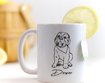 Benutzerdefinierte Haustier-Porträt-Tasse | Personalisierte Haustier-Tasse | Haustier Porträt Kaffeebecher | Hund Tasse | Katzen-Tasse | Hunde Mama Tasse | Hunde Papa Tasse