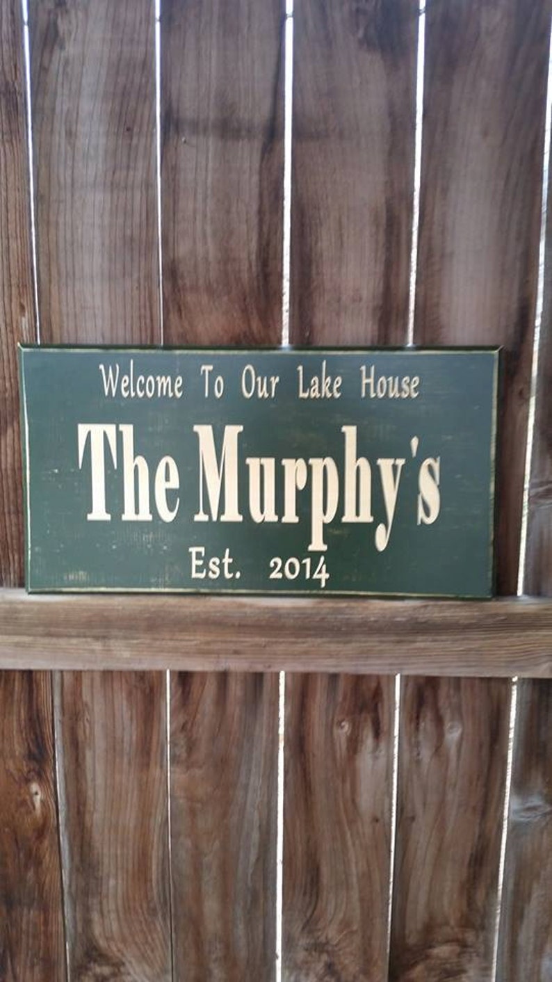 Outdoor Name Sign Outdoor Plaques Personalized Lake House Etsy