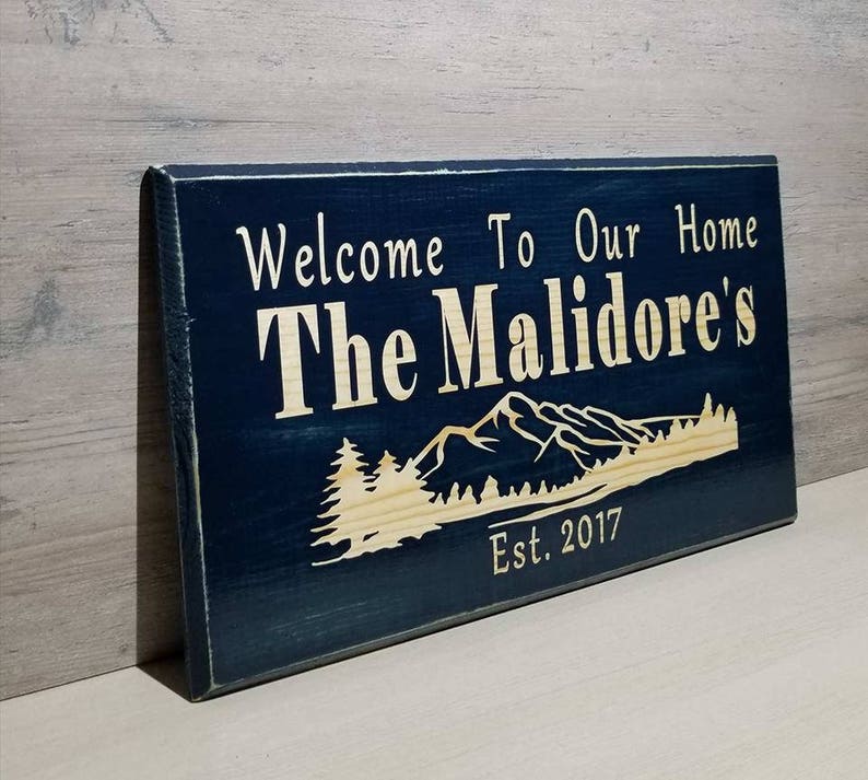 Outdoor Name Sign Outdoor Plaques Personalized Lake House Etsy