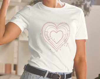 Ahavah Love Heart T-Shirt: Hebrew Loyalty Sign