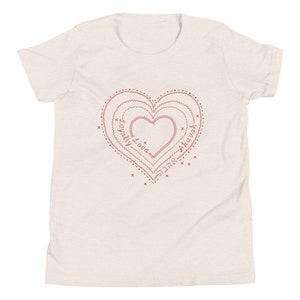 Ahavah Love Sign Youth T-Shirt: Hebrew Heart Symbol