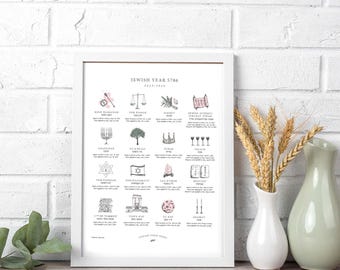 Jewish Hebrew 5786 Holiday Calendar 2025/2026