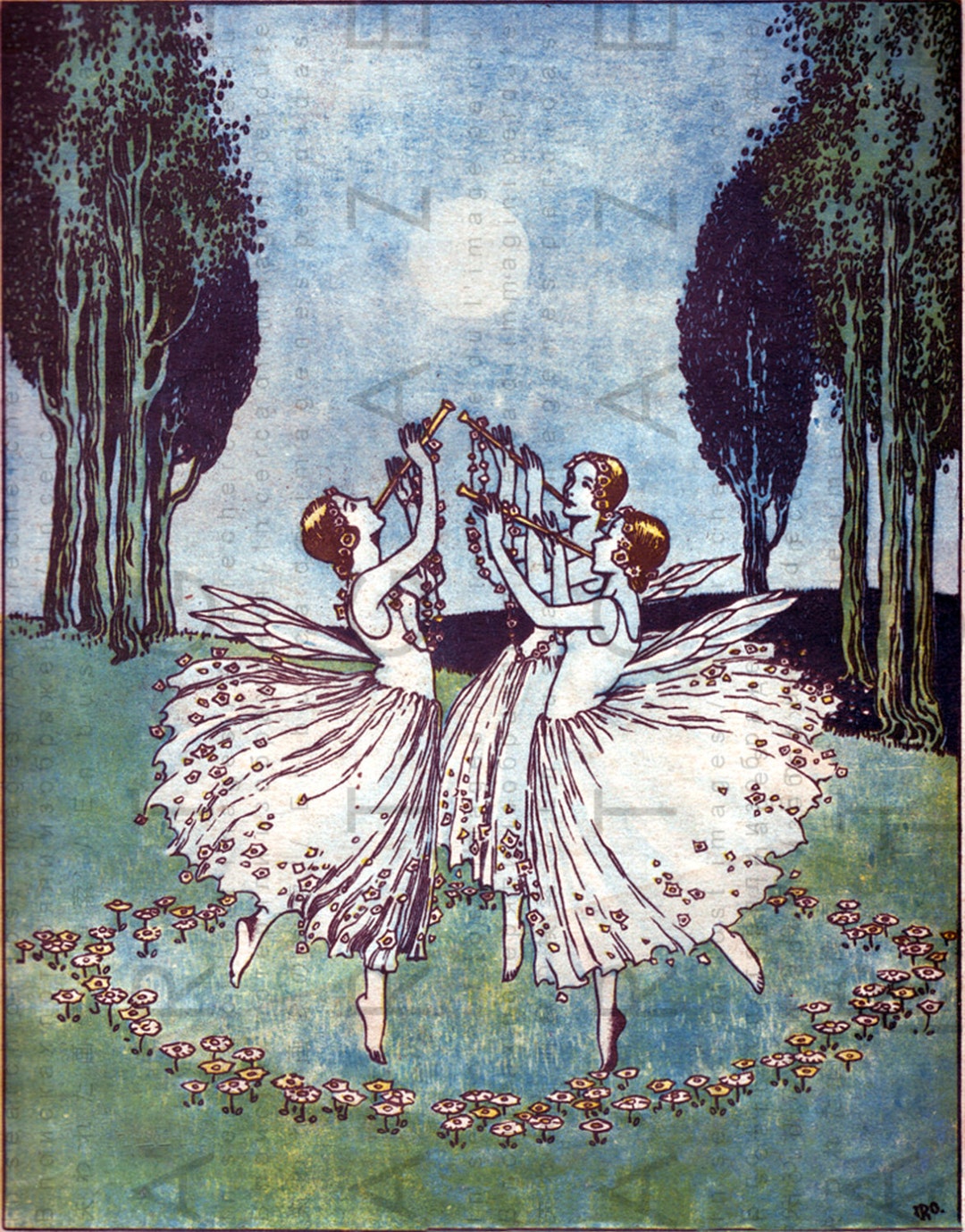 FAIRY RING DANCE Printable Wall Art. Ida Rentoul Outhwaite Etsy