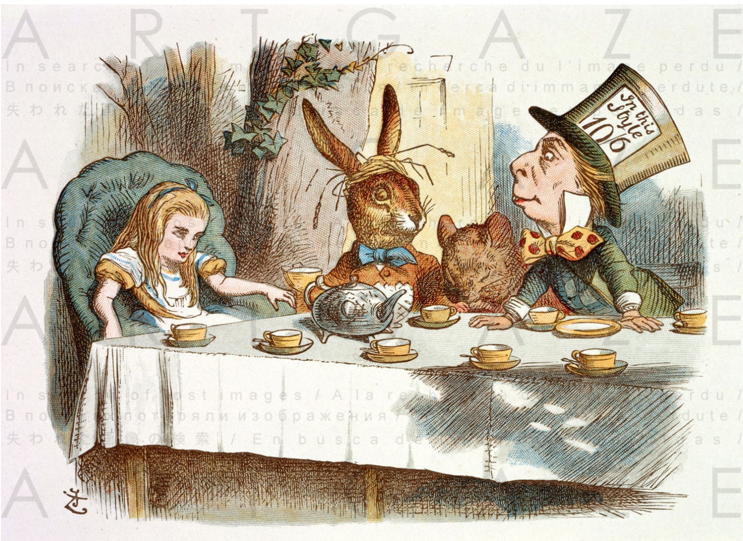 Mad Hatter Tea Party Métal Découpe d'Alice au pays des merveilles Fabrication Carte Mad Hatter Tea Party Métal Découpe d'Alice au pays des merveilles Fabrication Carte
