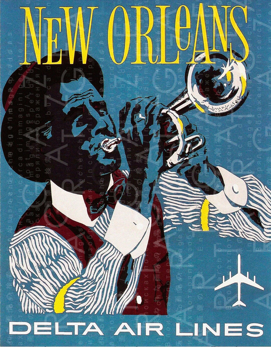 NEW ORLEANS Vintage Travel Poster. Vintage New Orleans Print. Etsy