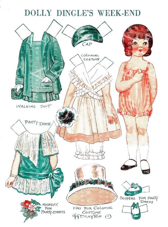 colonial paper dolls printable
