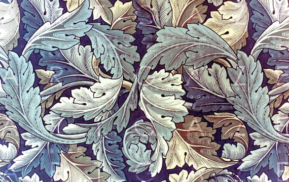 Art Nouveau Acanthus Leaves Illustration William Morris Etsy