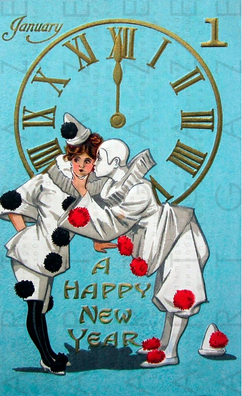 New Year's Eve Printable Card Art Deco Flappers Midnight Etsy