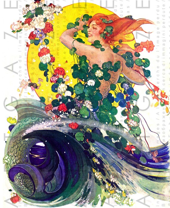 Psychedelic //Art Deco 1920/'s Flapper Poster//Reproduction