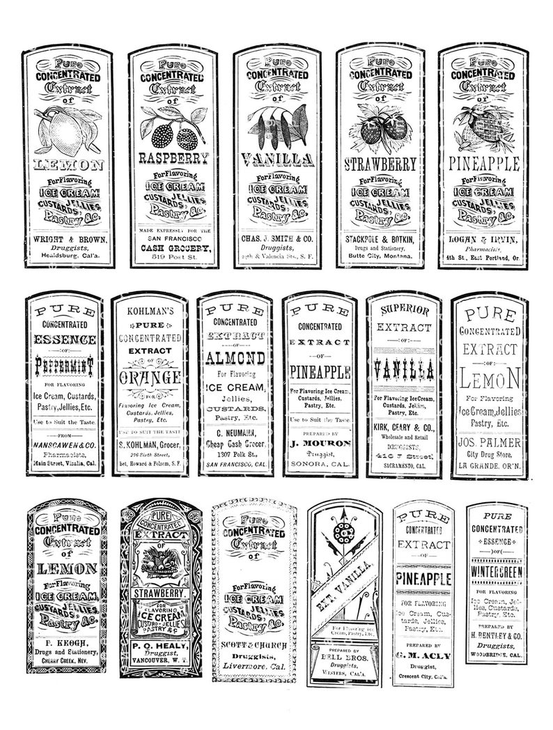110 PRINTABLE Apothecary LABELS Victorian Download. Medicine - Etsy