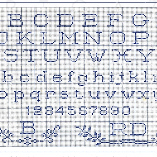 Cross Stitch for DIY Patterns Vintage Alphabets for Cross Stitching