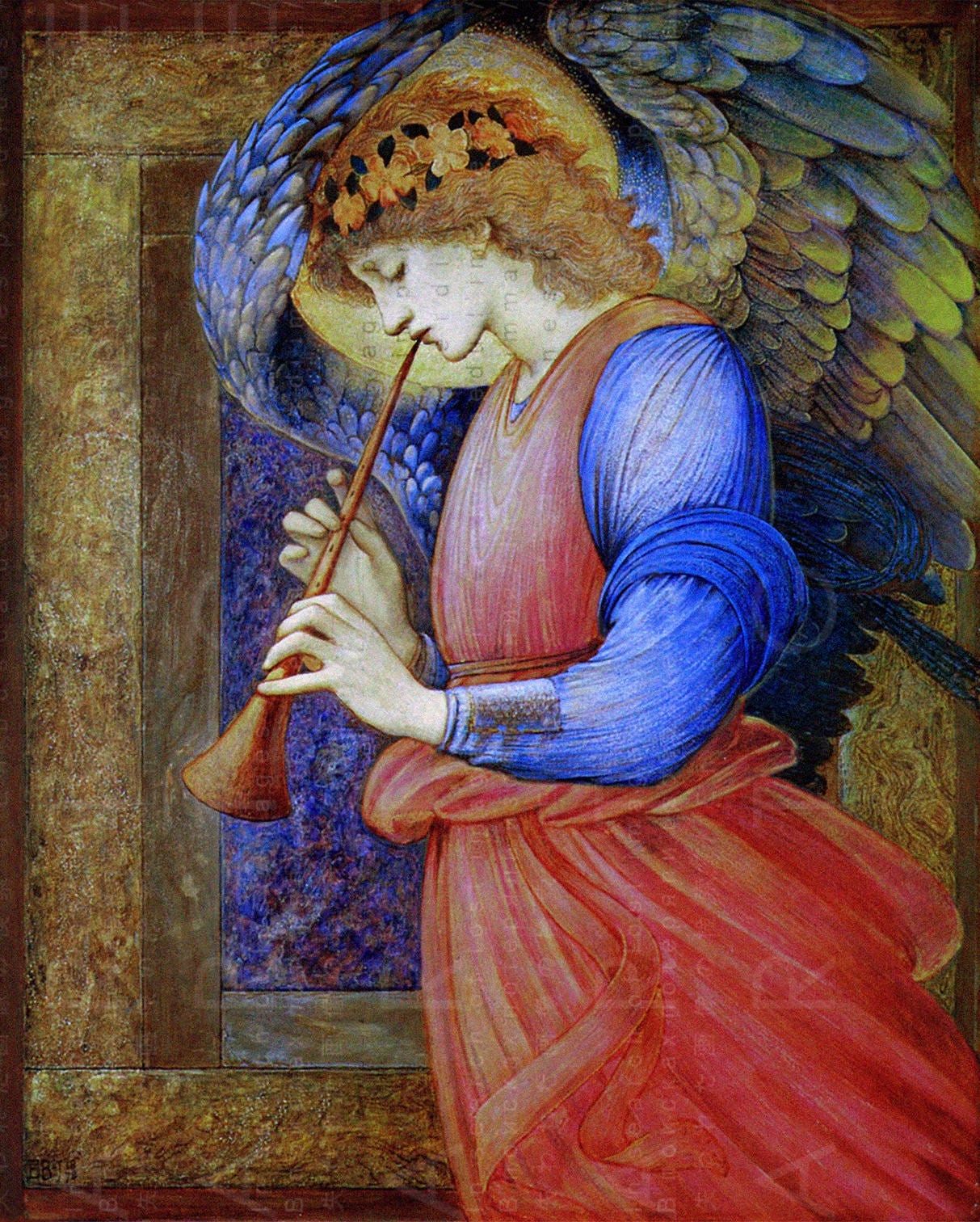 Most BEAUTIFUL Pre Raphaelite ANGEL. Vintage Angel Painting. Etsy