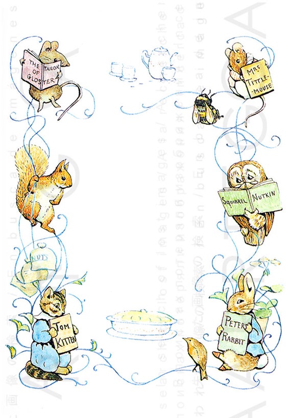 PETER RABBIT /& Friends Lovely Gift Tags Beatrix POTTER Printable Illustrations Peter Rabbit Images Digital Download.