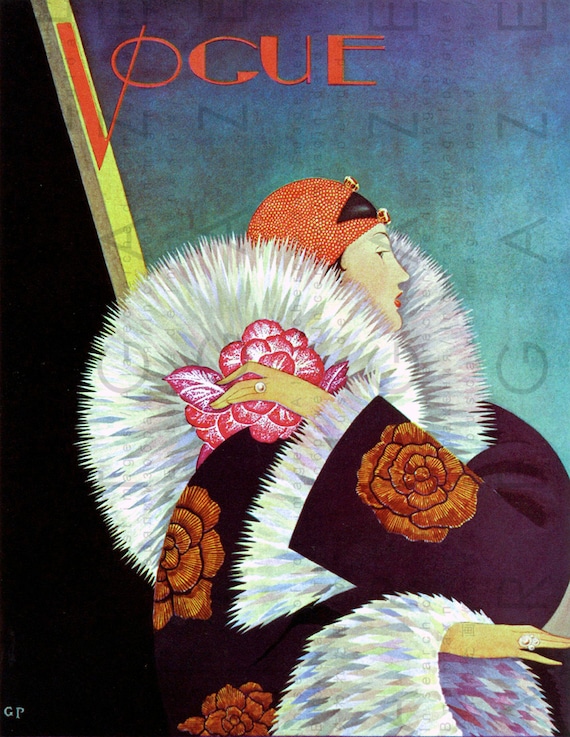 Psychedelic //Art Deco 1920/'s Flapper Poster//Reproduction