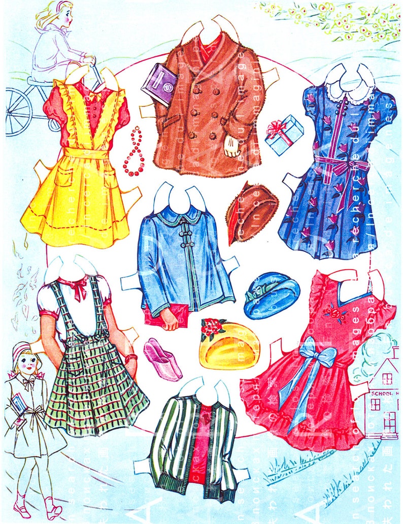1940s Vintage PAPER DOLLS Book Printable PDF Download. 10 Etsy