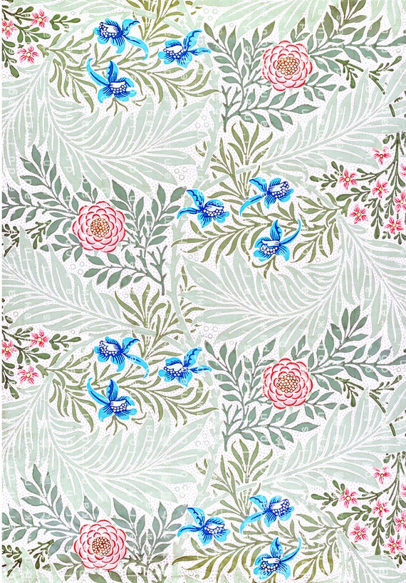 William Morris Printable Download Textile Wallpaper Art Nouveau Prints Patterns Designs Poster Clipart Decoupage Background Set of 4 973
