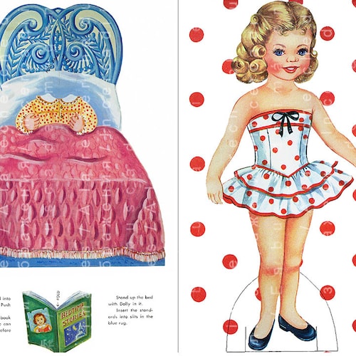 Vintage Paper Dolls Dressup Paper Dolls Instant Download Etsy