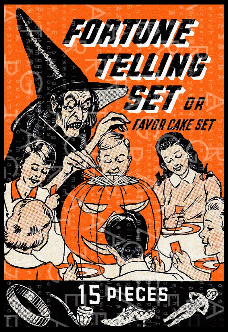Vintage Ad HALLOWEEN'S Fortune Telling Game. Great Digital Etsy
