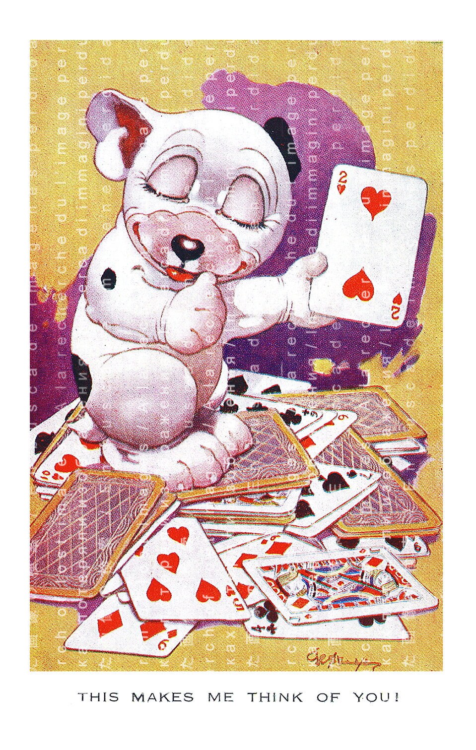 Thinking of You Bonzo's Printable Valentine's Day - Etsy Israel