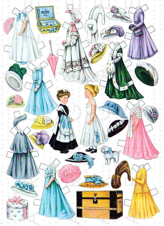paper dress up dolls vintage