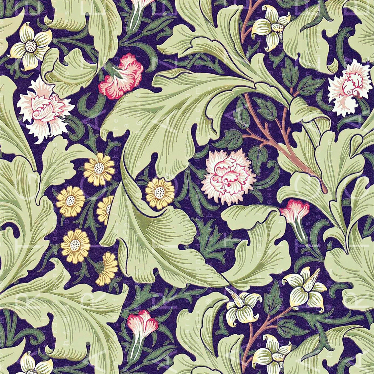 William MORRIS Floral Wallpaper. Printable Art Colorful - Etsy UK