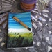 Hand Painted Spiral Journal; Wire Bound Blank Notebook; Writing Journal, Small Sketchbook; Unique Gift; Beach View