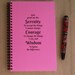 Spiral Journal; Wire Bound Blank Notebook; Custom Writing Journal, Small Sketchbook; Pick the Color; Serenity Prayer